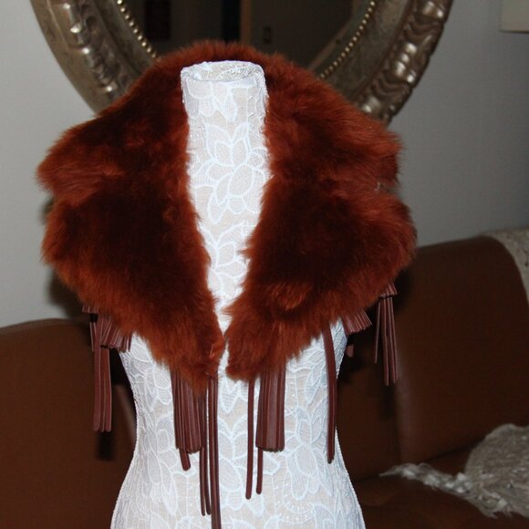 $895 COACH Runway Dream Catcher Collar in Rust (Detachable) - Picture 4 of 7